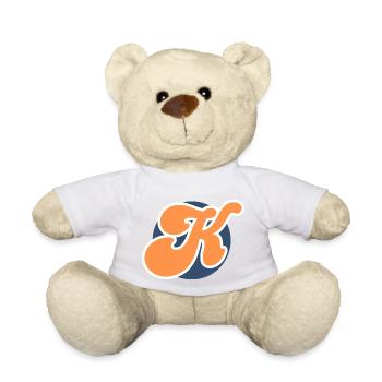 Buchstabe k sport orange - Teddy - Weiß - Vorne