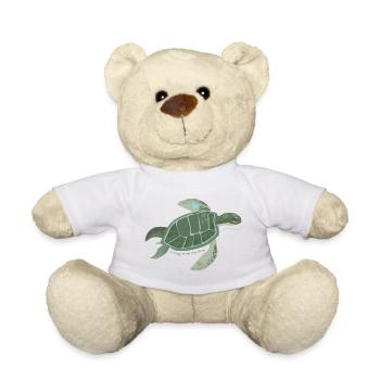Tortue du cœur : Rivière de la Tranquillité - Nounours - blanc - Devant