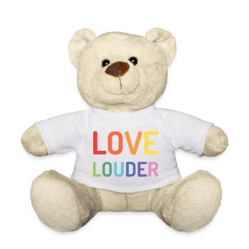LGBT Pride Month - Love Louder - Teddy Bear - white - Front