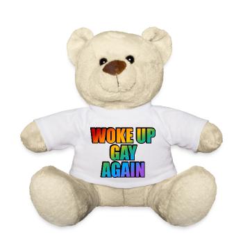 Je me suis réveillé gay à nouveau - drôle de fierté LGBTQ - Nounours - blanc - Devant