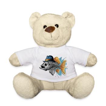 Colorful Funky Fish Bones Illustration - Teddy - Weiß - Vorne