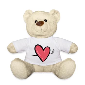 floorball-love floorballspieler unihoc - Teddy - Weiß - Vorne