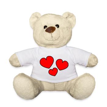 HERZ. PAPA. MAMA. Junggesellinnenabschied. BEBE. KIND. HERZ. FEST - Teddy - Weiß - Vorne