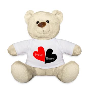 Danke Thanks Herz - Teddy - Weiß - Vorne