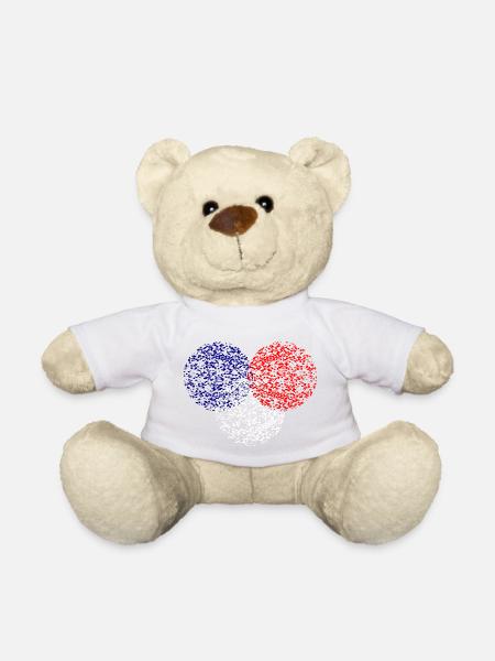 Boules tricolores - Nounours - blanc