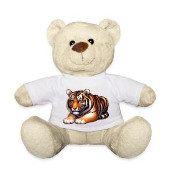 Tête De Felin Tigre, Roi De La Jungle! - Nounours - blanc - Devant
