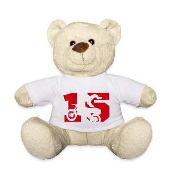 Moto 15 biker - Teddy Bear - white - Front