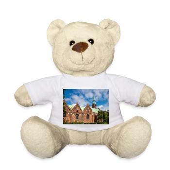 Abbey Church Klosterkirken Aarhus City in Denmark - Teddy Bear - white - Front