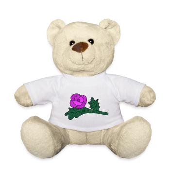 Poprose lila - Teddy - Weiß - Vorne