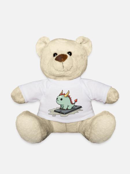 cute mythical creature on an iphone - Teddy - Weiß