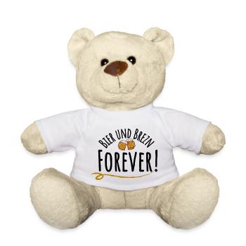 Bier und Brezn forever! - Teddy - Weiß - Vorne