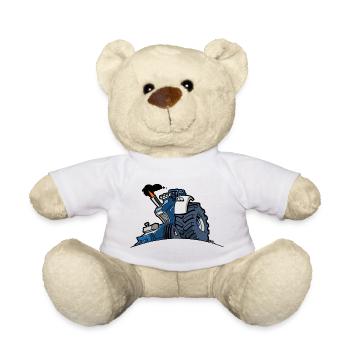 1293 DRAWSMALL BLEU - Nounours - blanc - Devant