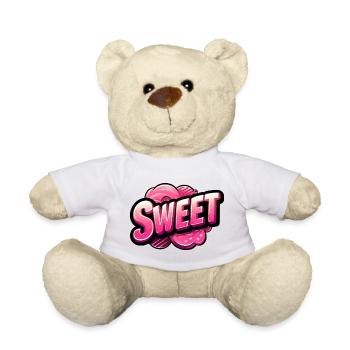 Verspieltes Frucht-Design mit Pinkakzenten - Teddy - Weiß - Vorne