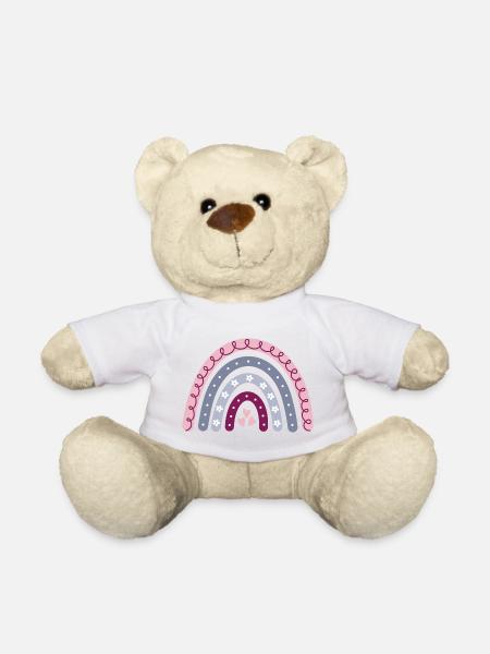 Boho Regenbogen - Teddy - Weiß