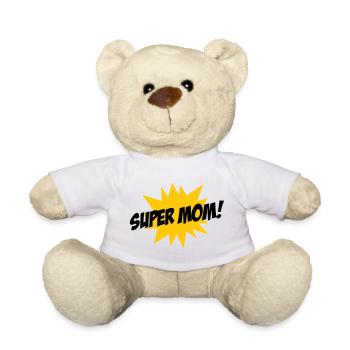 Super Mom - Mother's Day - Teddy Bear - white - Front