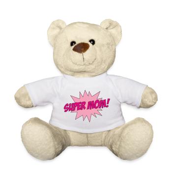Super Mom - Mother's Day - Teddy Bear - white - Front