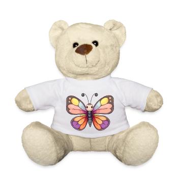 Whimsical Butterfly with Colorful Wings - Teddy Bear - white - Front