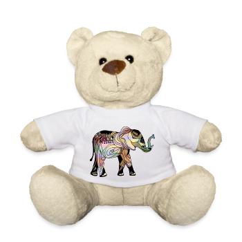 Éléphant - Nounours - blanc - Devant