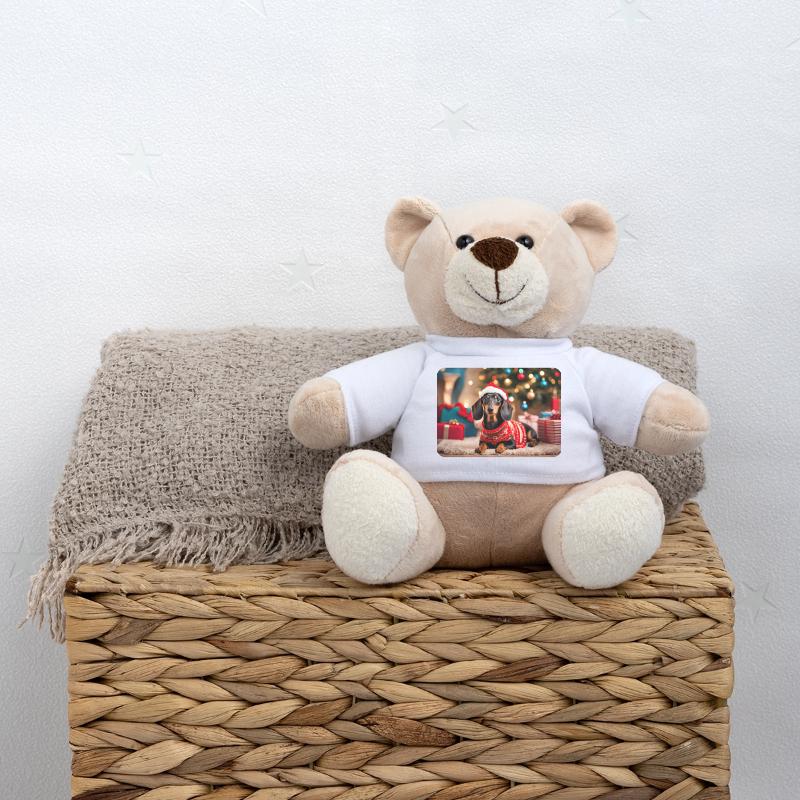 Teckel de Noël mignon Nounours