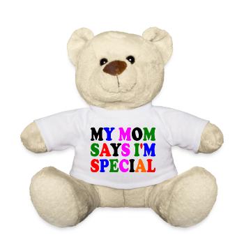 my mom says i'm special - Nounours - blanc - Devant