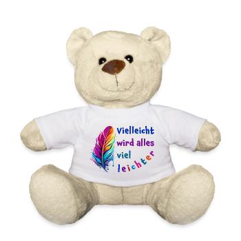 Vielleicht wird alles viel leichter - Mut machen - Teddy - Weiß - Vorne