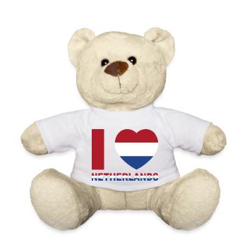 Ich liebe die Niederlande - Teddy - Weiß - Vorne