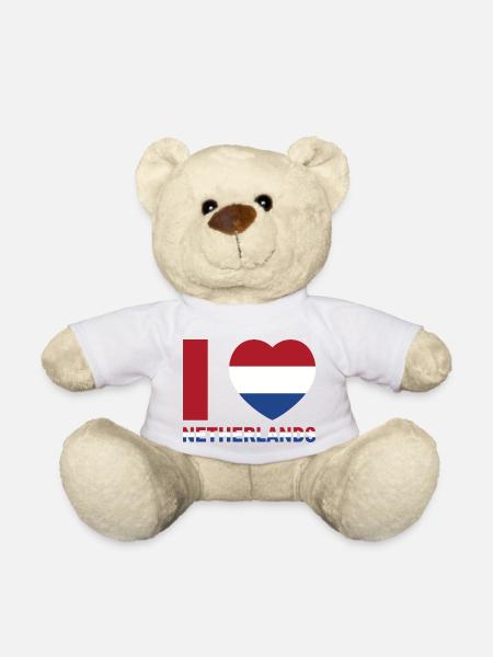 I Love Netherlands - Teddy Bear - white