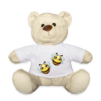 Bande dessinée abeille - Nounours - blanc - Devant