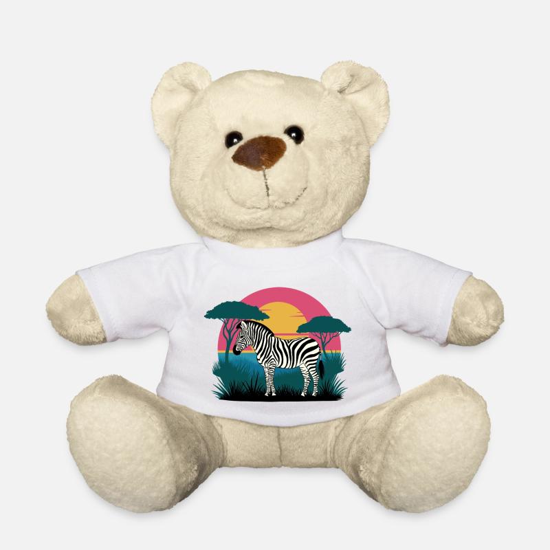 Sunset Zebra - Teddy - Weiß