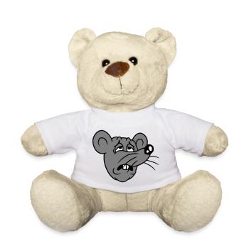 Souris épuisée triste désespérément fatiguée souffrance douce - Nounours - blanc - Devant