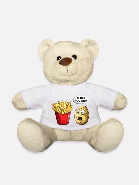 Drôle de frites Frites Pommes de terre - Nounours - blanc
