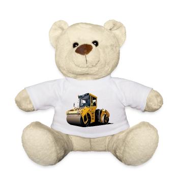 Road roller - Teddy Bear - white - Front