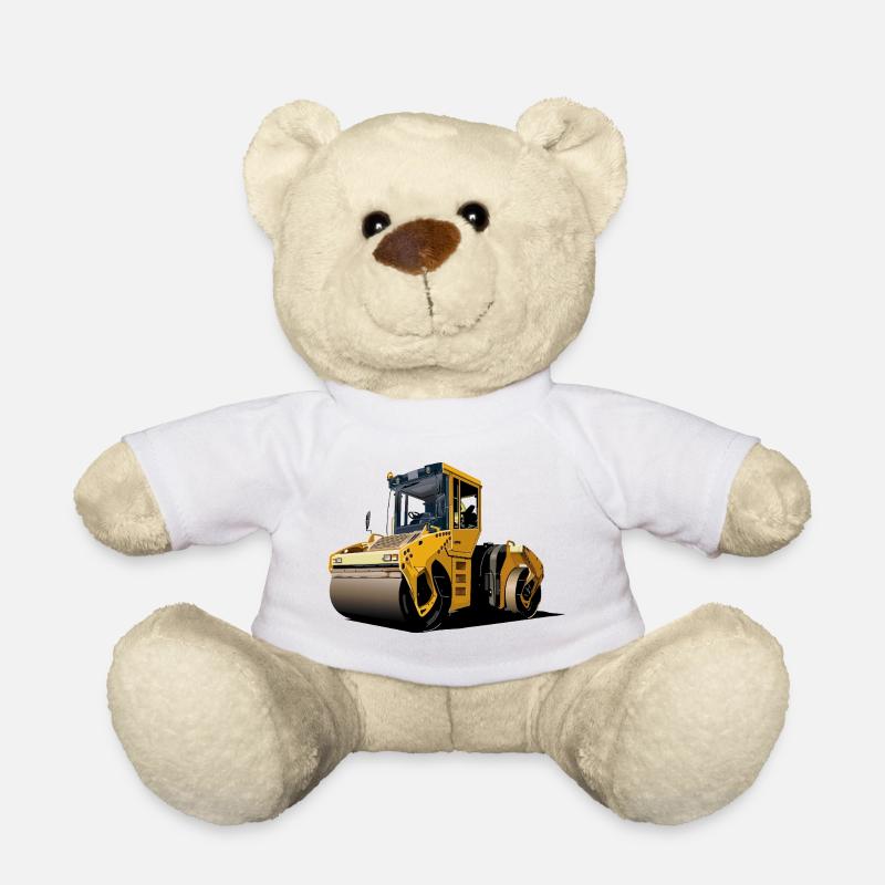 Rouleau compresseur - Nounours - blanc