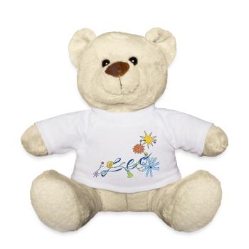 Leo – Creative Zodiac Illustration - Teddy Bear - white - Front
