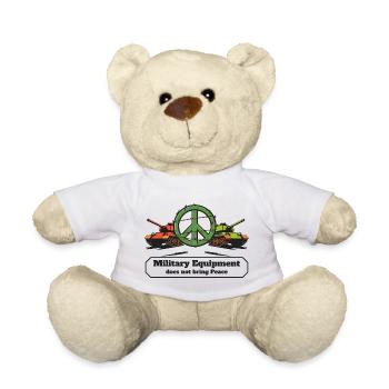L’équipement militaire n’apporte pas la paix - Nounours - blanc - Devant