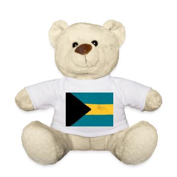 Drapeau des Bahamas – Symbole national tropical - Nounours - blanc - Devant