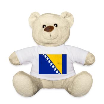 Flagge von Bosnien und Herzegowina - Teddy - Weiß - Vorne