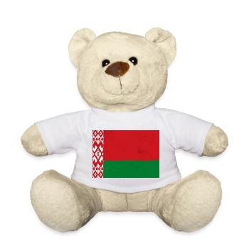 Flag of Belarus - Teddy Bear - white - Front