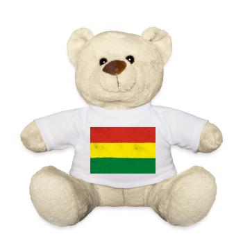 Drapeau de la Bolivie - Nounours - blanc - Devant