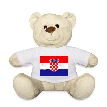 Flag of Croatia - Teddy Bear - white - Front