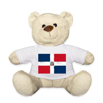 Flagge der Dominikanischen Republik – Tropical Pride - Teddy - Weiß - Vorne