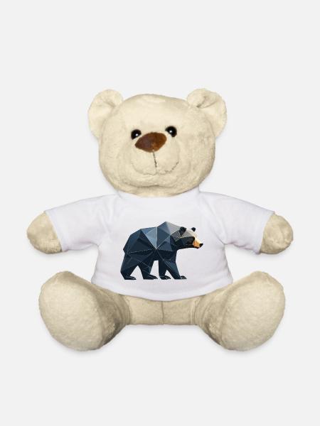 Schwarzbär Geo - Teddy - Weiß