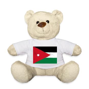 Flag of Jordan - Teddy Bear - white - Front