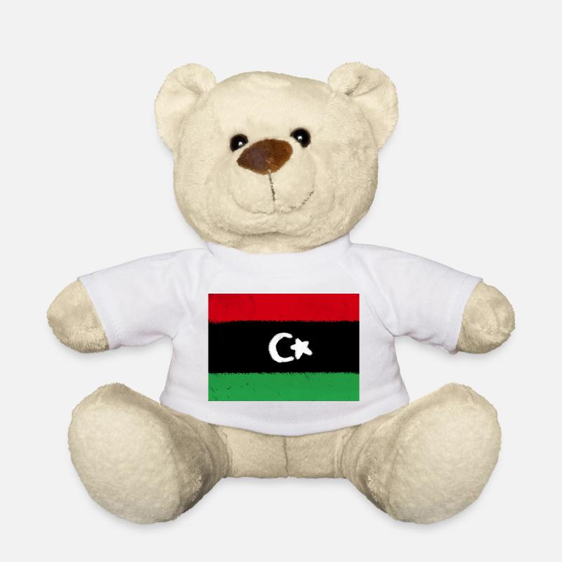 Flag of Libya - Teddy Bear - white