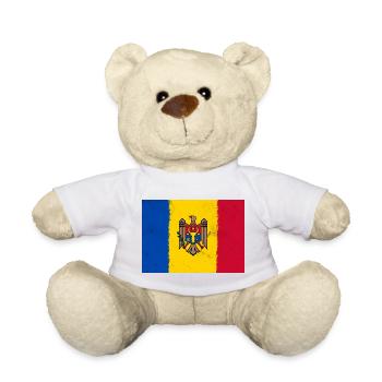 Flagge von Moldawien - Teddy - Weiß - Vorne
