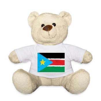 Flagge des Südsudan - Teddy - Weiß - Vorne