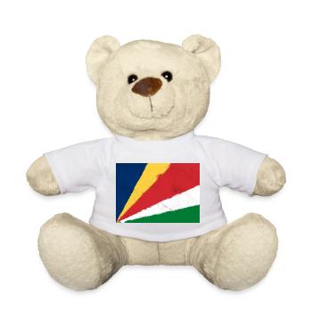 Flagge der Seychellen - Teddy - Weiß - Vorne