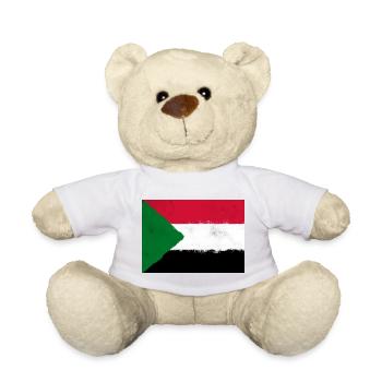 Drapeau du Soudan - Nounours - blanc - Devant