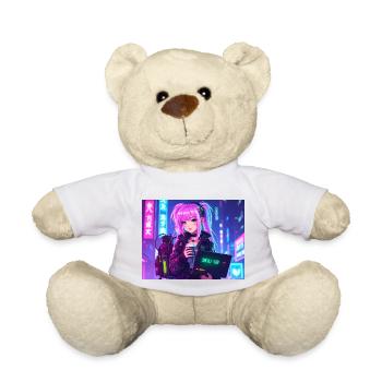 Pink Coder Girl – Skill: cute & stylish - Teddy Bear - white - Front