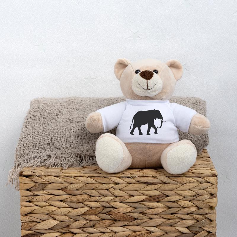 Geometric Solar Eclipse Abstract Print Teddy Bear